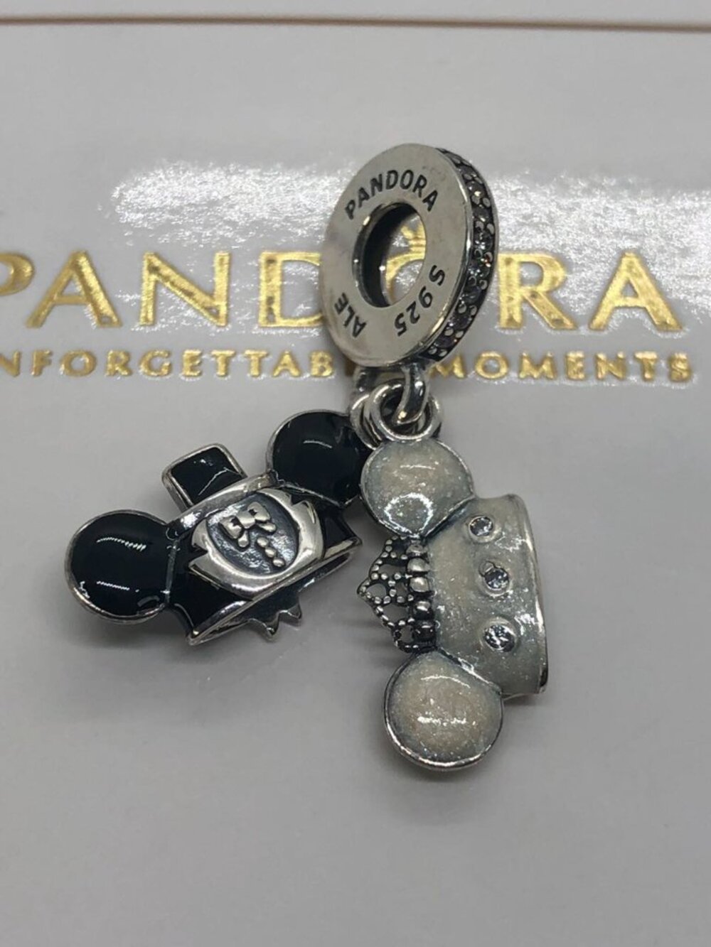 Pandora Disney Parks Mickey Mouse Minnie Mouse Wedding Dangle Charm